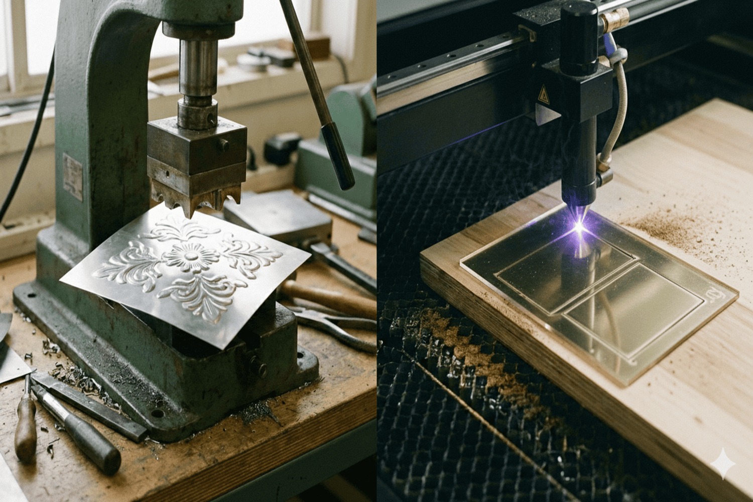 Las diferencias entre estampación y corte láser