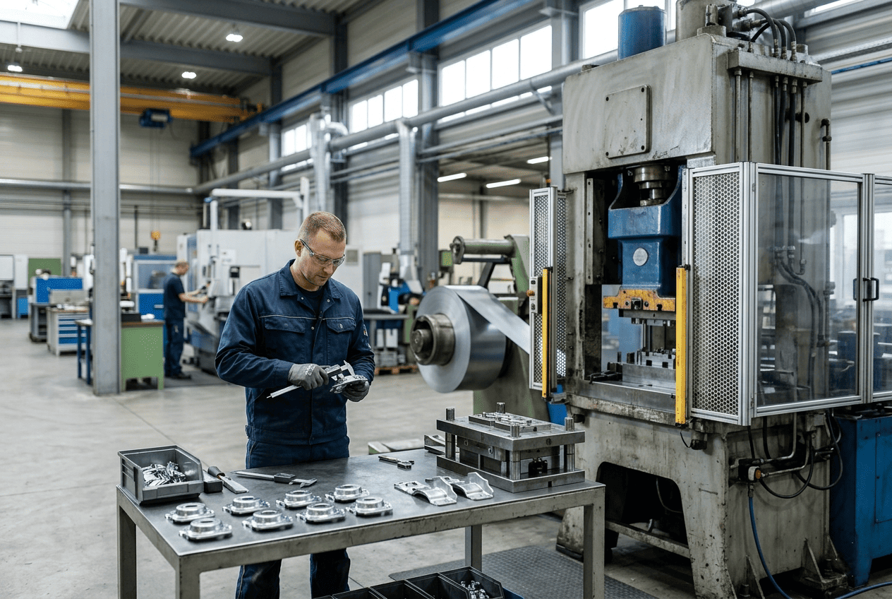 Cómo elegir un fabricante de estampación metálica en una planta industrial con control de piezas y producción en serie