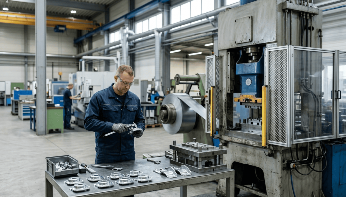 Cómo elegir un fabricante de estampación metálica en una planta industrial con control de piezas y producción en serie